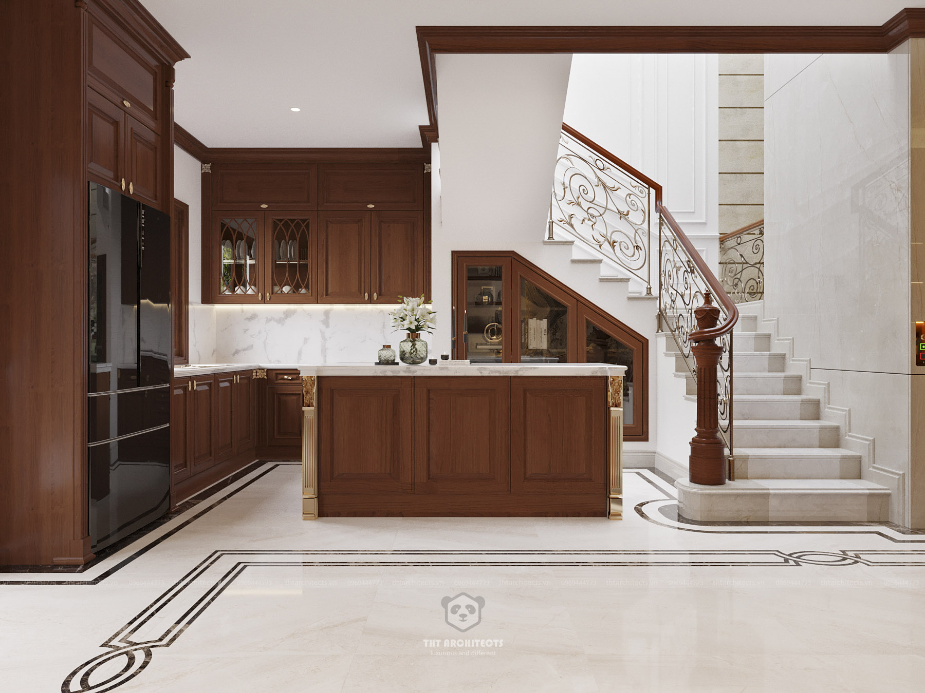 tht architects - Nhà phố cộng hòa - phòng khách bếp 04